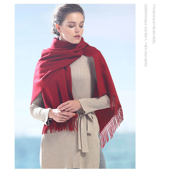 Hengyuanxiang 100% Pure Wool Office Air Conditioning Shawl for Women, Autumn Scarf, New Style Birthday National Day Gift for Elders 8