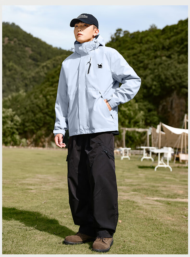 EASTERN CAMEL Couple's Three-In Outdoor Jacket for Men And Women, Spring And Autumn Season, Hiking Camping Waterproof Windproof Coat for Me 11