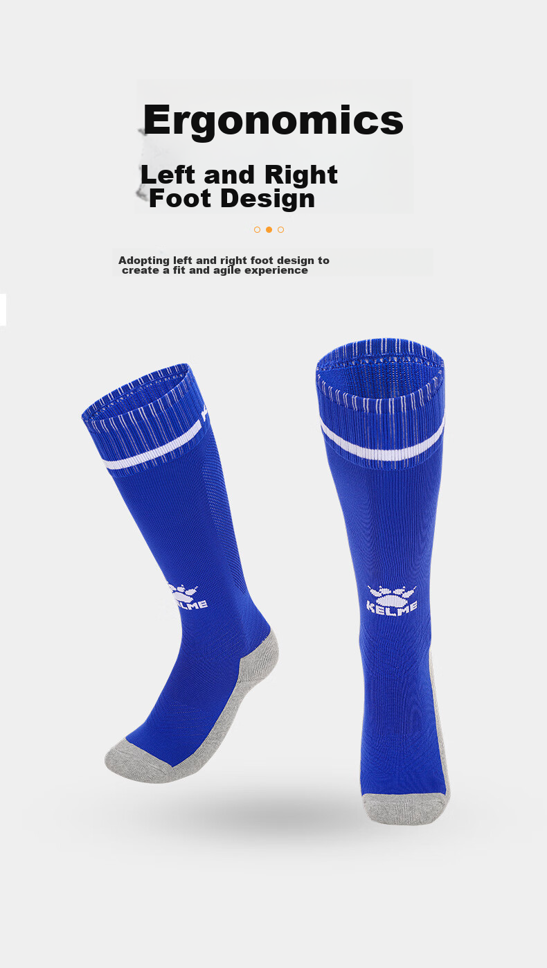 KELME Children's Soccer Socks, Long Training Socks, Non-Slip Breathable Professional Training Soccer Socks, Black And White 10