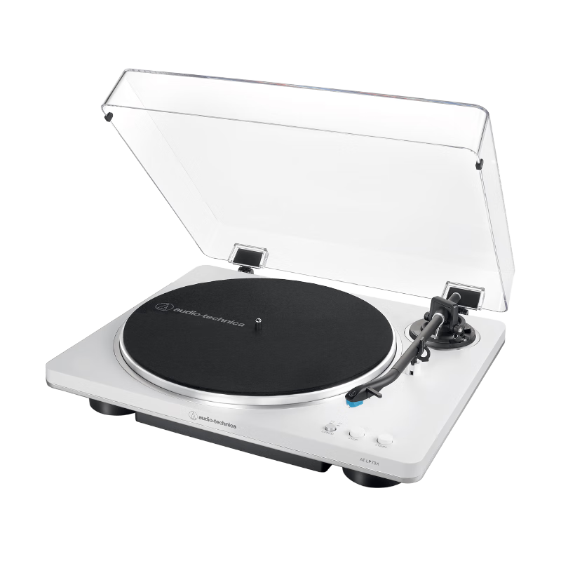 Audio-Technica [Self-Operated] AT-LP70X Vinyl Record Player, Retro Audiophile Phonograph, Electric Phonograph, Silver Graduation Gift, LP60X Advanced Version Father's Day Gift