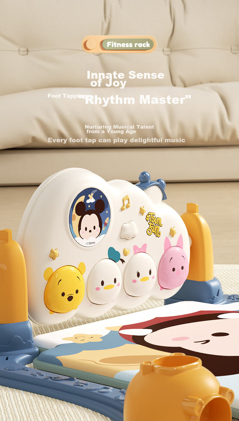 Disney Newborn Multifunctional Play Gym with Foot Piano Stroller 5-in-1 Baby Full Moon Gift First Birthday Present 10