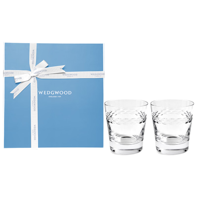 Wedgwood Neo Crystal Flat Base Beer Glasses Set of 2
