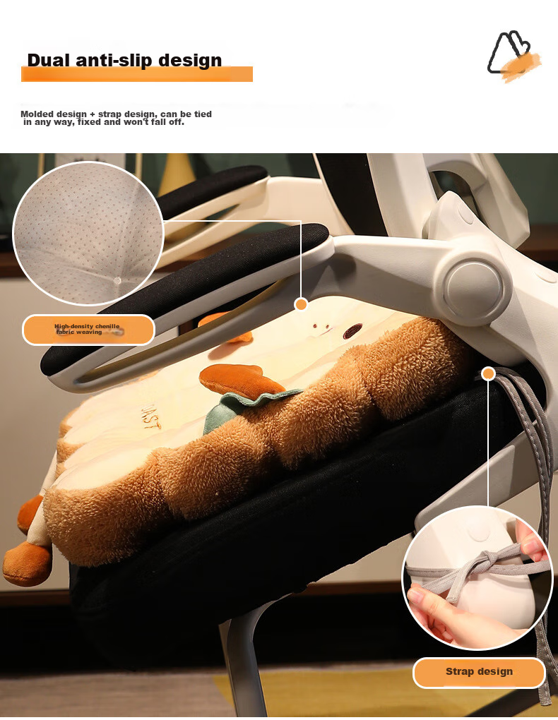 AVIVI AVIVI Seat Cushion, Office Chair Pad, Student Seat Cover, Bay Window Floor Mat, Pet Cushion, Toast 7