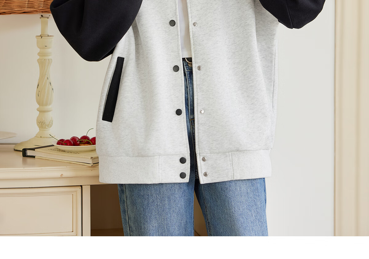 Halo Queen Women's Sweatshirt Jacket, Spring And Autumn Letter Baseball Shirt, Fashionable Casual Sports Top, New Product H143U2001 72