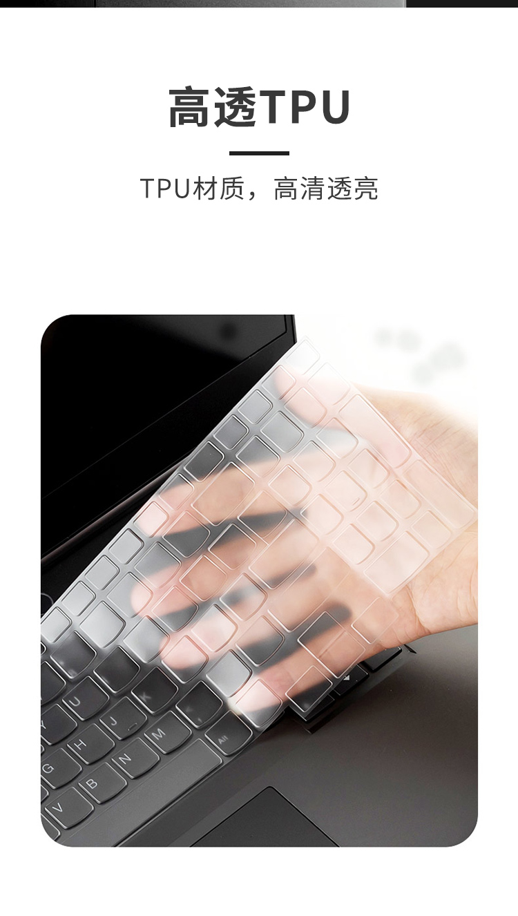 NVV Compatible Lenovo Legion Y9000 X Keyboard Cover 15.6-inch High Transparency TPU Invisible Keyboard Protector KL-4 6