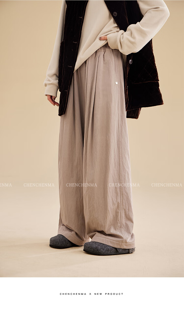Chenchenma Parent-Child Fleece-Lined Sherpa Fleece Loose Casual Versatile Pants 7281D 11