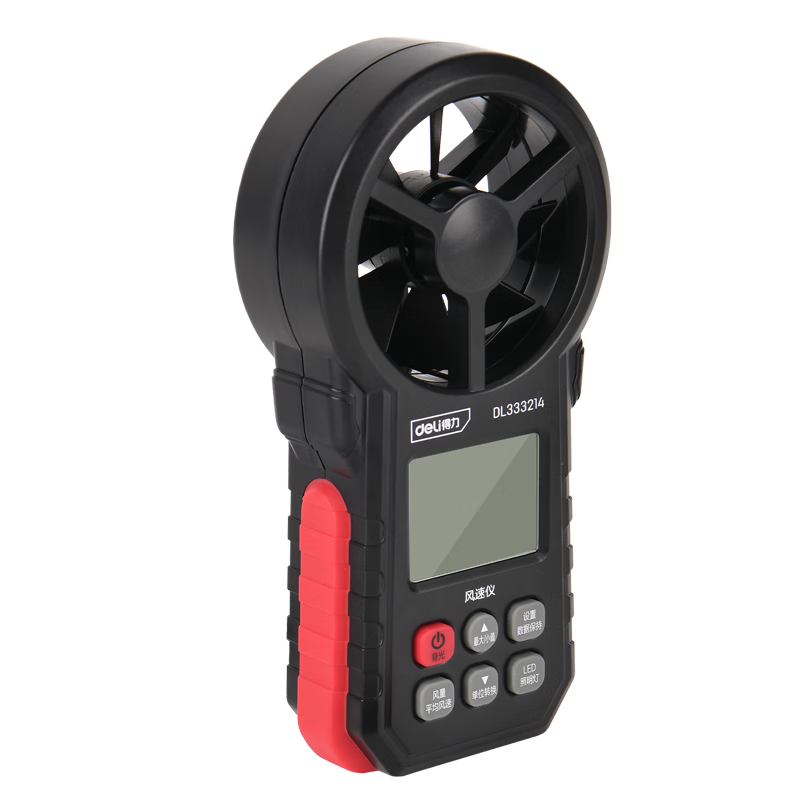 Deli Digital High-Precision Integrated Anemometer, Temperature Meter, Wind Speed Sensor, Air Flow Meter, Wind Speed Sensor
