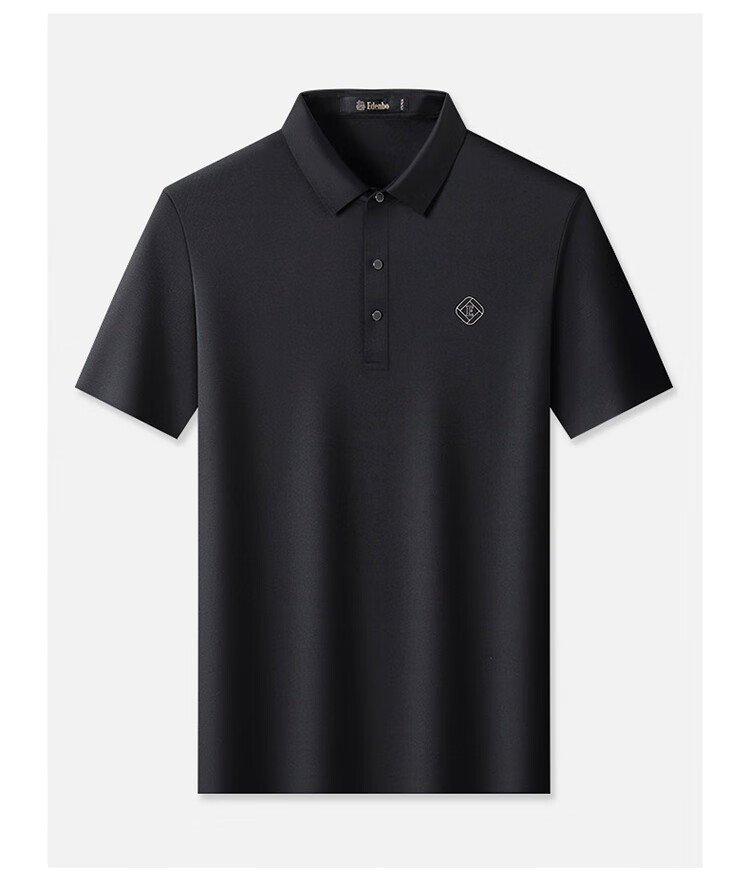 Aidengbao Summer Short-Sleeve Polo Shirt, Fashionable Business Collared Top, T-Shirt Undershirt, Dark Blue, 180/96A(2XL) 10