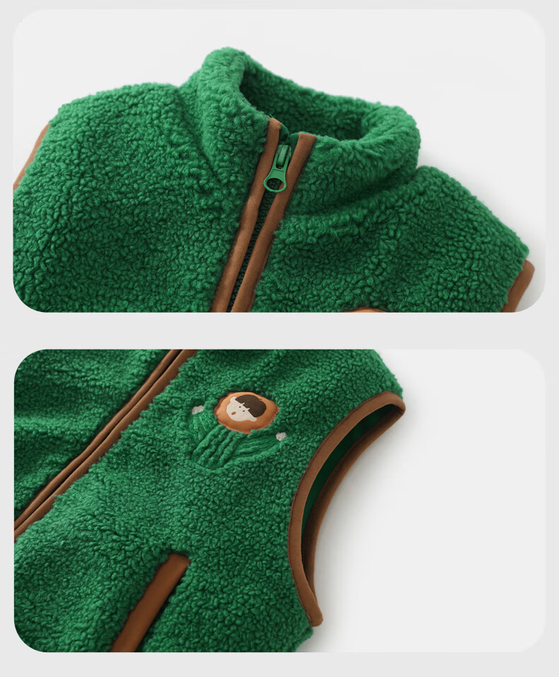 Ciciibear Boys' Lamb Fleece Vest Spring and Autumn Baby Warm Waistcoat Children's Outerwear Infant Jacket 13