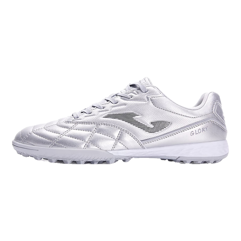 JOMA Soccer Shoes with Molded Studs for Men, Women, Adults And Youth, TF Non-Slip Wear-Resistant Professional Competition Football Training Shoes, Silver, Size 41