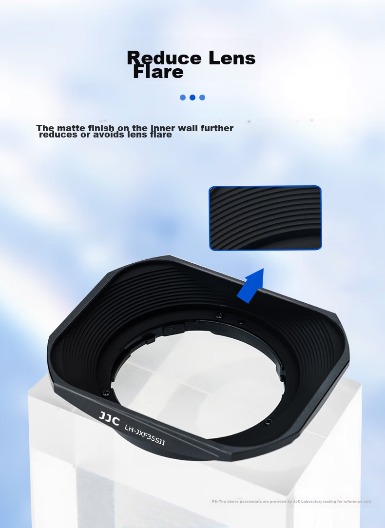JJC Lens Hood for Fuji XF 23 F2 R, XF 35 F2 R WR 43mm Lens, Compatible with X-T3 And XT-30 Mirrorless Cameras, Square Shape (Random Delivery of New Or Old Version) 7