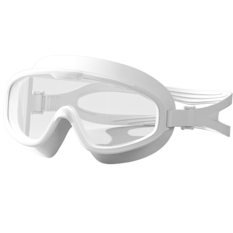 JD Original Large Frame Swimming Goggles for Adults, Anti-Fog Waterproof High Definition Swim Glasses, Diving Goggles for Men And Women, Dazzling White