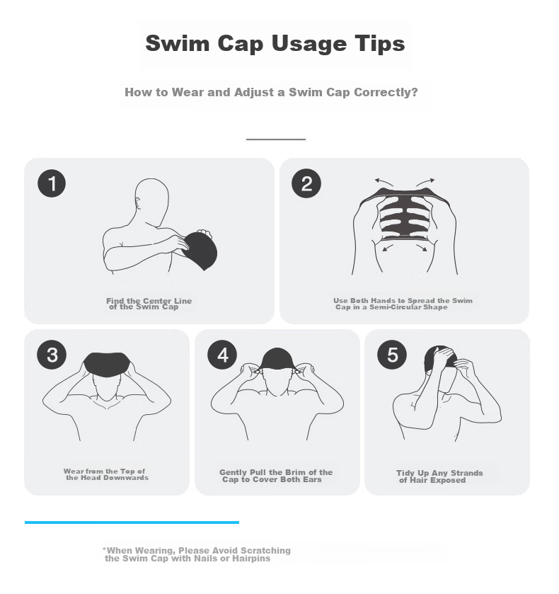 Li-Ning Swimming Cap, Waterproof Silicone, Comfortable for Men And Women, Non-Binding, Suitable for Long Hair, Swim Cap LSMR808-1 15
