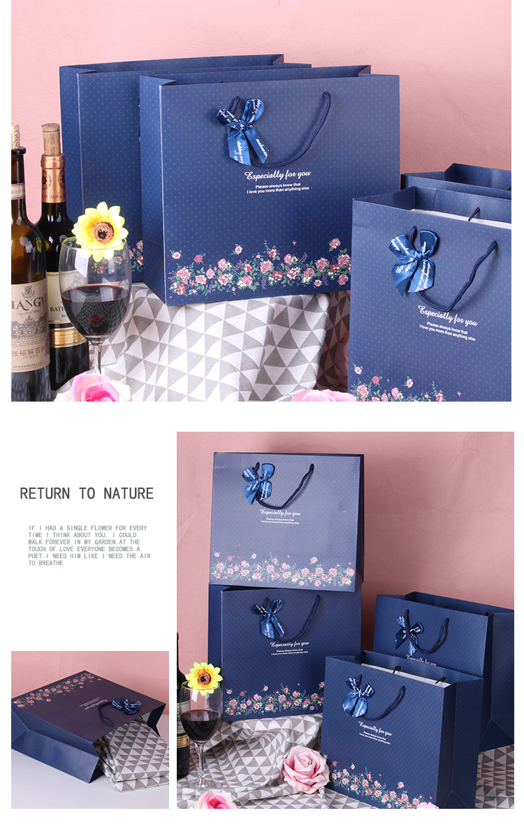 TaTanice Gift Bags, Pack of 5, Birthday Gift Bags, Holiday Favor Bags, Gift Packaging Bags, Packing Handbags 5