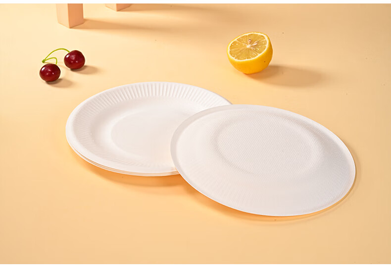 Babike Disposable Paper Plates, Cake Plates, Barbecue Plates, Western-Style Plates, Handmade Art Drawing Paper Plates, 8 Inches, 20 Pieces 12