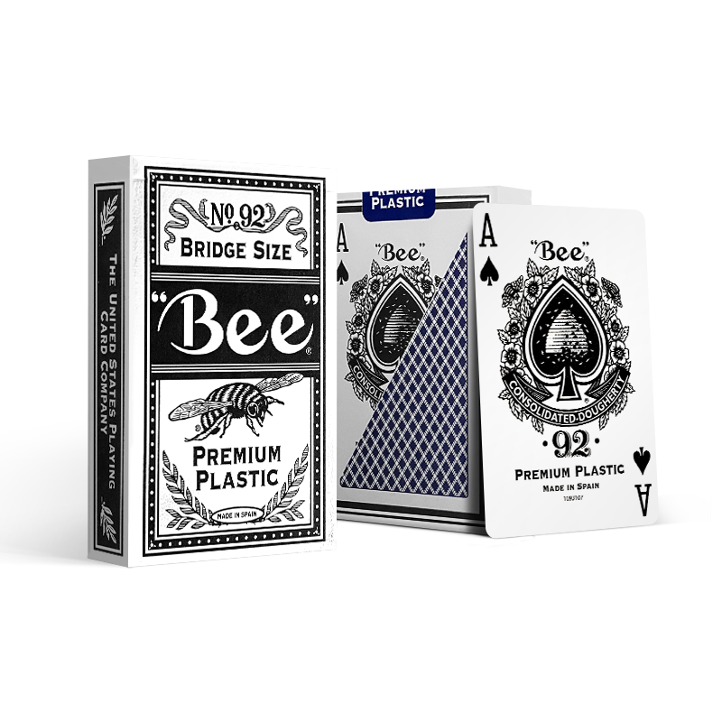 Bee Xiaomifeng Suohua Guandan Dou Dizhu Playing Cards, Plastic Bridge Cards, Narrow Cards, Waterproof And Durable, Imported, Blue