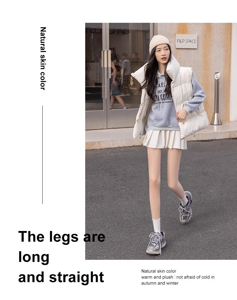 LangSha Detachable Leggings for Women, Bare Leg Effect, Stockings for Autumn And Winter, Double-Layered Fake Translucent Skin, Thickened And Fleece-Lined, Suitable for Outdoor Wear 19