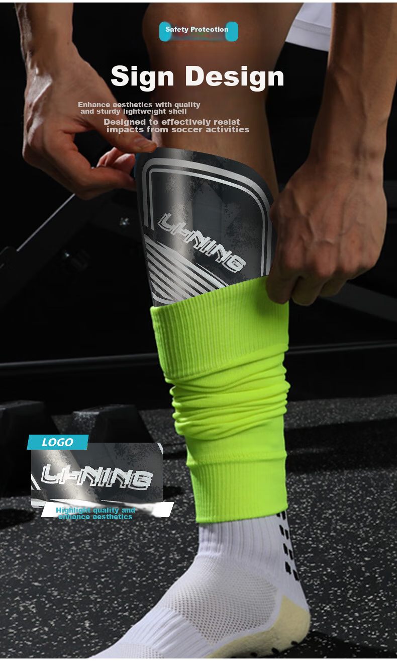 Li-Ning Soccer Shin Guards for Children And Adults, Protective Leg Guards for Competition And Training, Professional Protective Equipment for Men, Size M 6