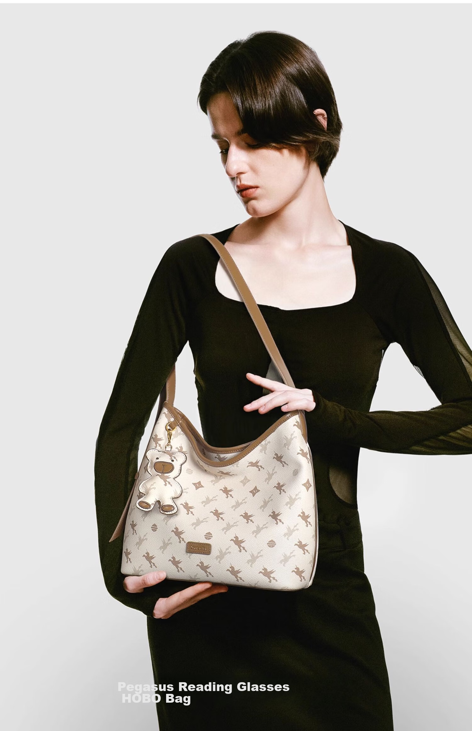 NUCELLE Light Luxury Floral Hobo Bag, 2026 New Women's Commuter Large Capacity Bucket Bag, Shoulder Crossbody Bag, Birthday Gift 3