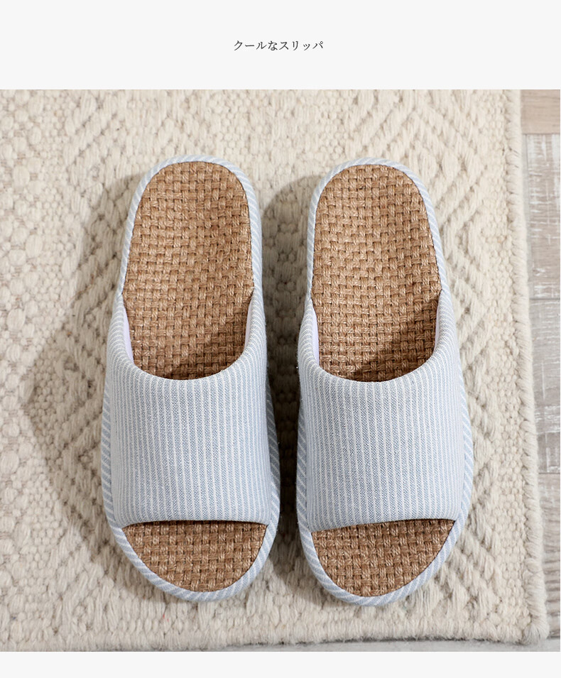GUOLUOFEI Japanese Style Linen Slippers for Men and Women Indoor Couple Soft Sole Summer Four Seasons Pink Size 39-40 6