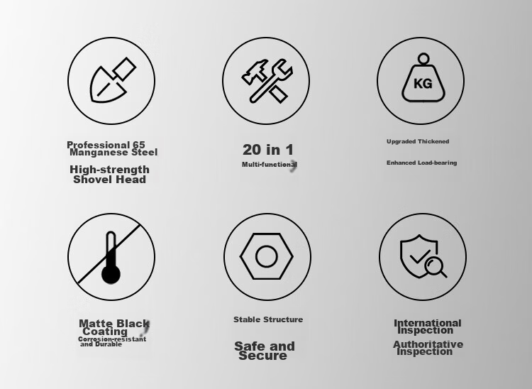 JD Original Outdoor Military Shovel, Multi-Functional Car-Mounted, Thickened Iron Spade, Foldable Fishing Outdoor Off-Road Triangular Handle Shovel for Snow 3