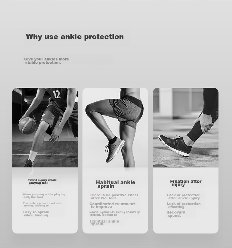 Keep [2 Pieces] Lightweight Open Ankle Support Basketball Sports Brace for Men And Women, Stable Wrap Ankle Breathable, Gray L/XL 3