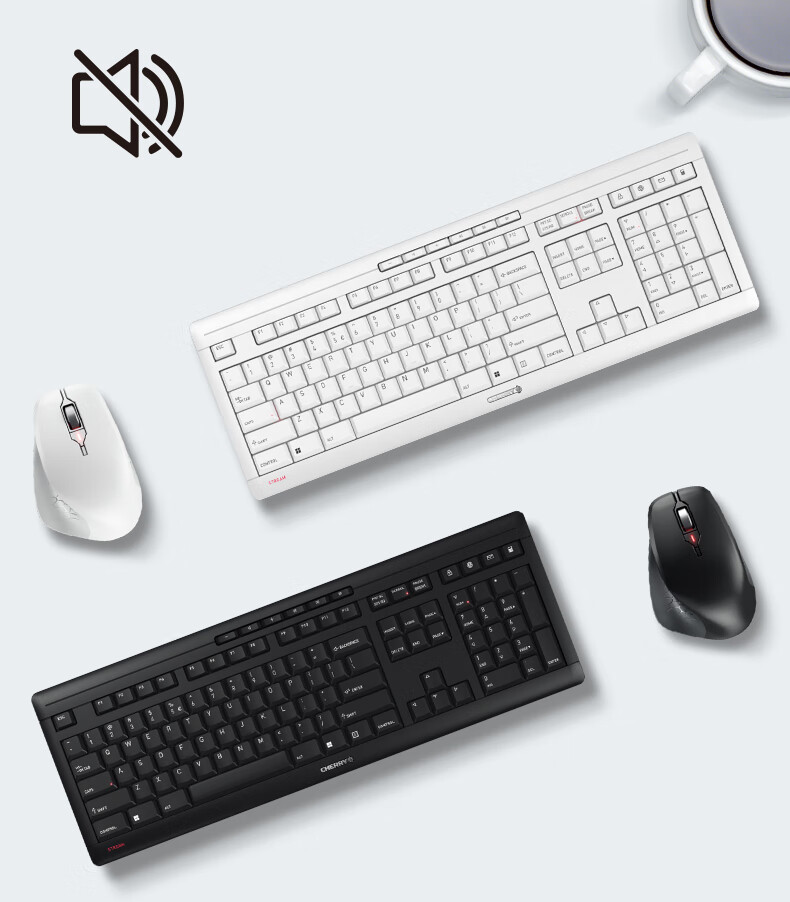 CHERRY STREAM TKL 87-Key Compact Portable SX Scissor-Switch Office Keyboard 80% Layout with 6 Convenient Function Keys 8