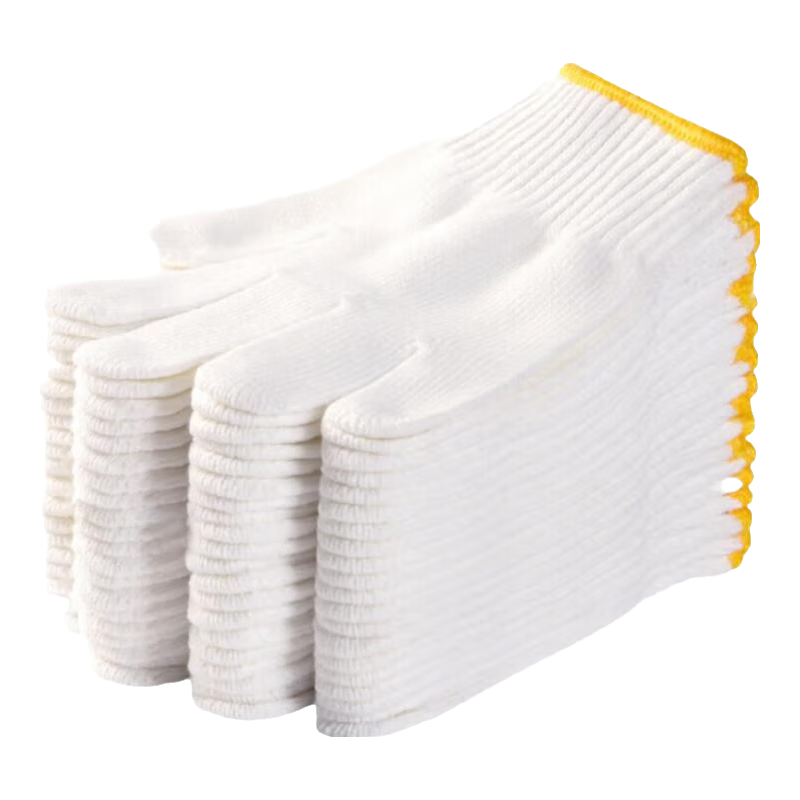 Minggu Cotton Work Gloves, Cotton Yarn Wholesale, Thickened Wear-Resistant Work Gloves, 500A Grade Cotton, 60 Pairs [Full Weight], CW261328