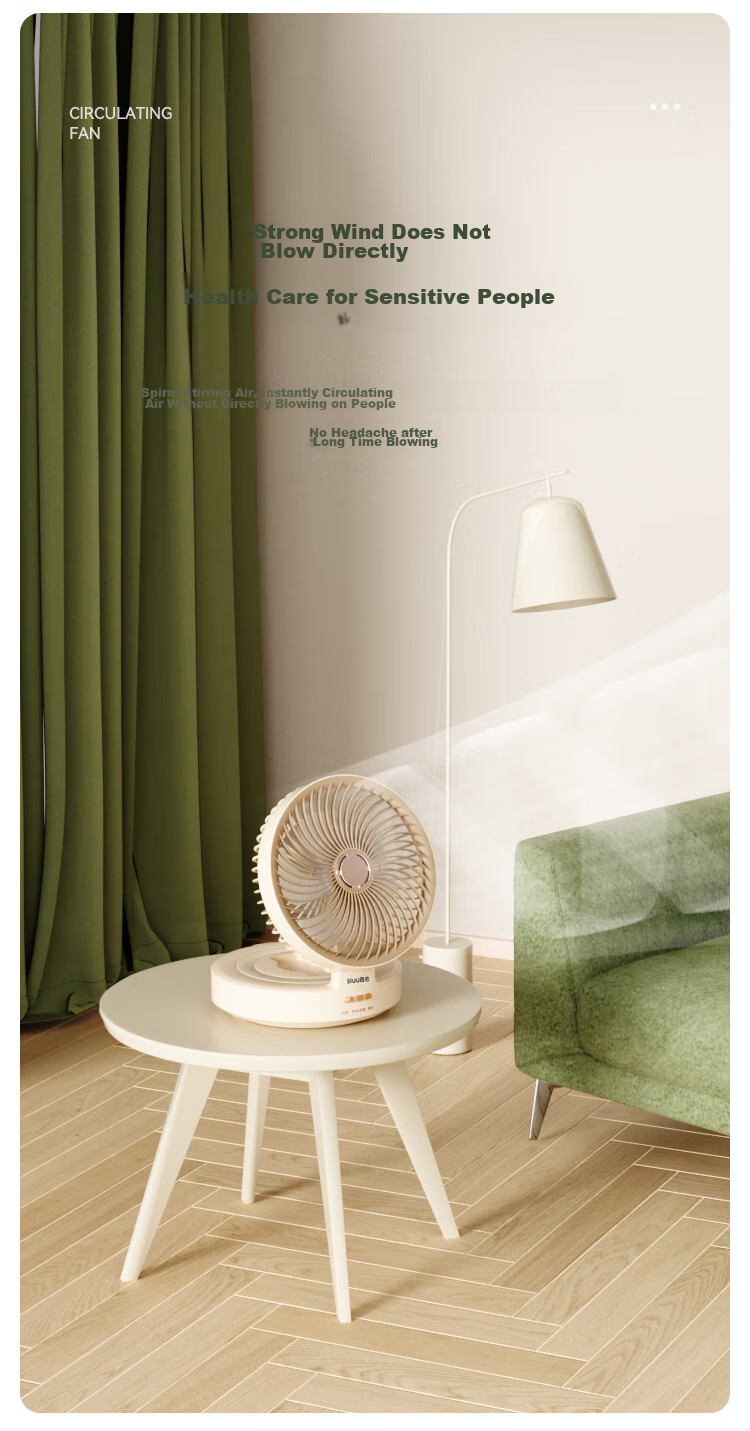 Xiyou Kitchen Wall-Mounted Fan, No Drilling Required, for Bed, Dormitory, Office Desk, Small Tabletop Rechargeable Electric Fan, Bathroom Air Circulator, Home-Use Mini Fa 5