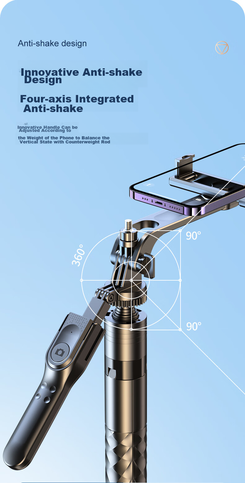 Shuotu [Professional Shooting - 1.9 Meters] Selfie Stick Tripod, Phone Floor Stand, Handheld Anti-Shake Selfie Device, Portable Travel 360-Degree Rotation Fully Automatic Live Streaming Stand 8