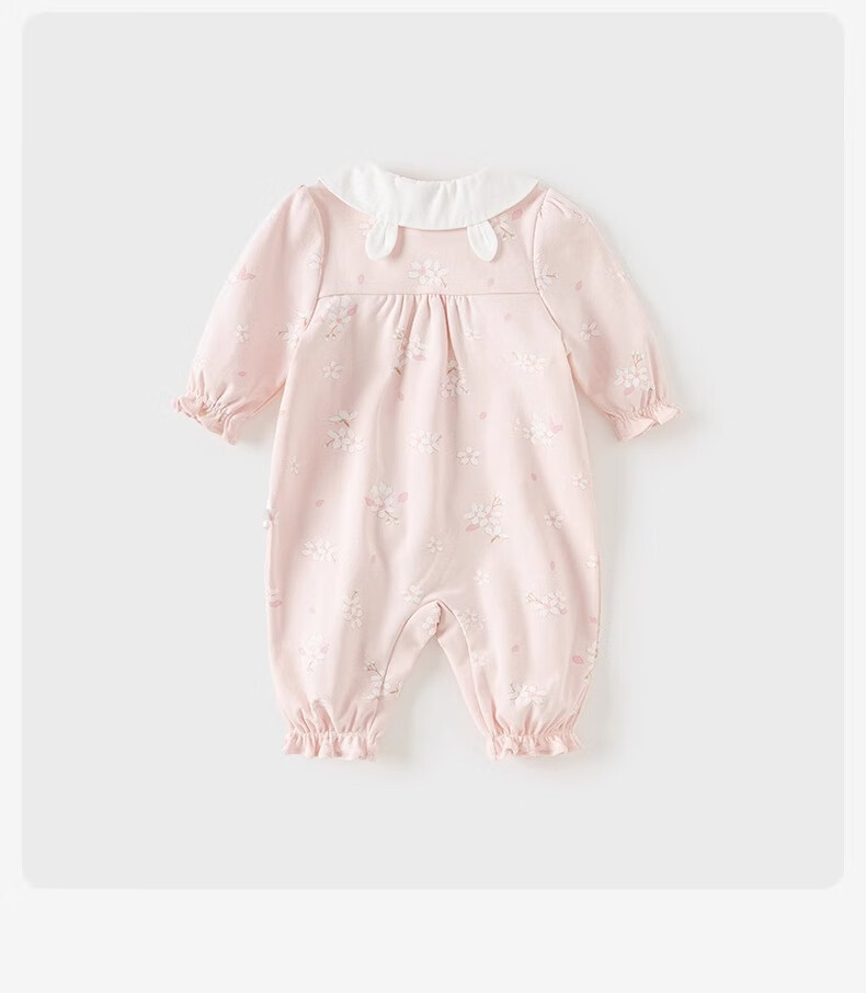 DAVE & BELLA Newborn Cotton Romper Spring And Autumn Wear for Baby Girls, Antibacterial Anti-Mite Onesie, Chinese Style Hanfu 23
