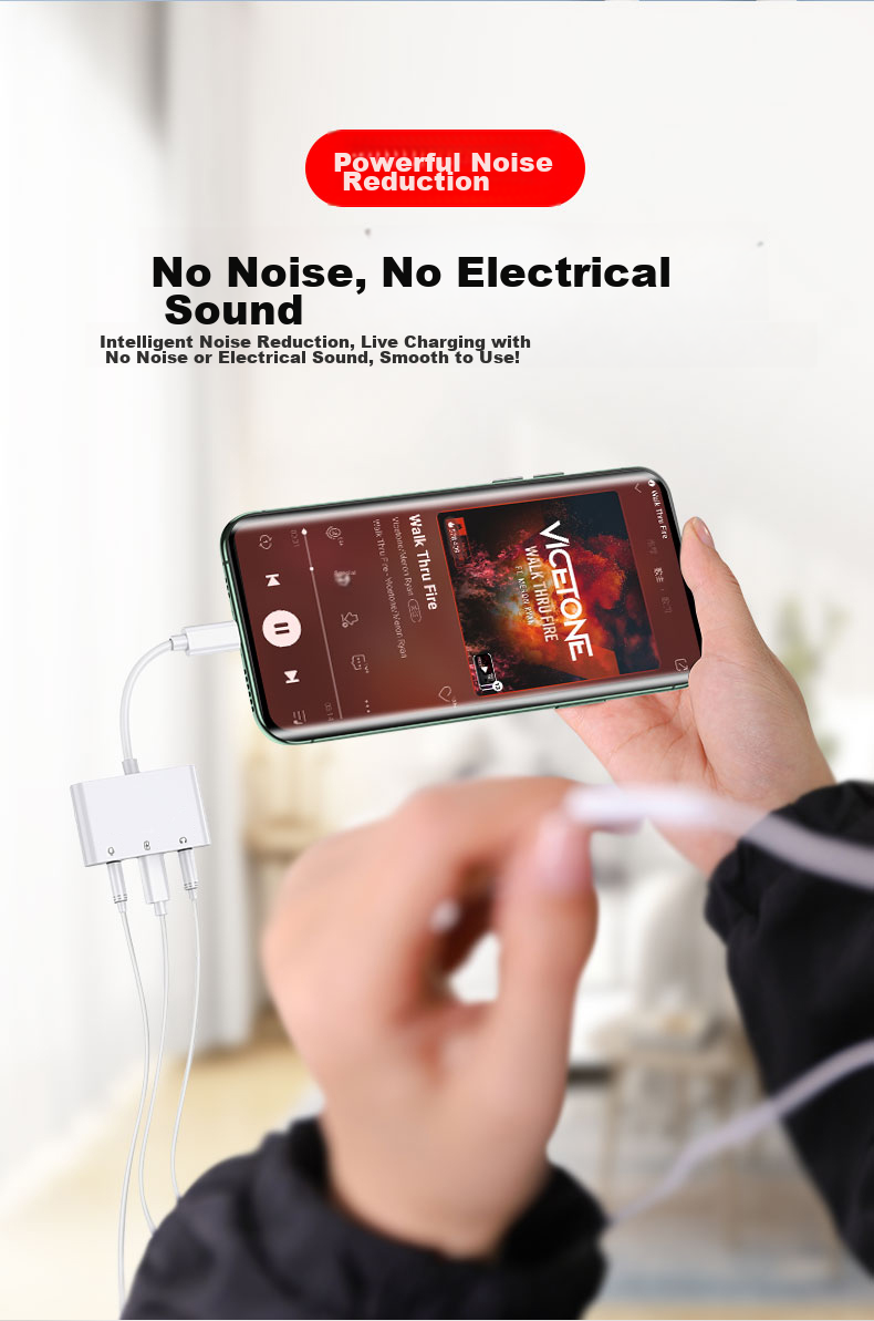 JOWOYE Huawei Adapter, Mobile Phone Sound Card Live Streaming Converter, IPhone 15/iPad Samsung Fast Charging Headphone, Music Conversion Cable, Audio Microphone for PUBG Voice Chat, 3.5mm Accompaniment 6