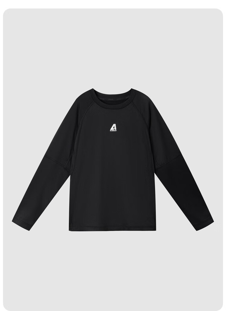 Annil Children's Clothing, Boys And Girls Long-Sleeve T-Shirt, 2024 Autumn New Style, Casual Solid Color, Moisture-Wicking And Breathable, Off-White, Size 170 5