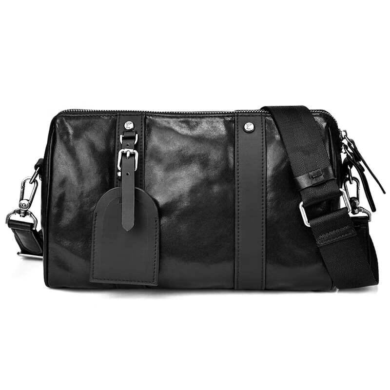 Pabojoe Top-Grain Leather Shoulder Crossbody Bag, Large Capacity Shoulder Bag, Commuter Backpack for Men, Versatile Fashionable Trendy Men's Bag