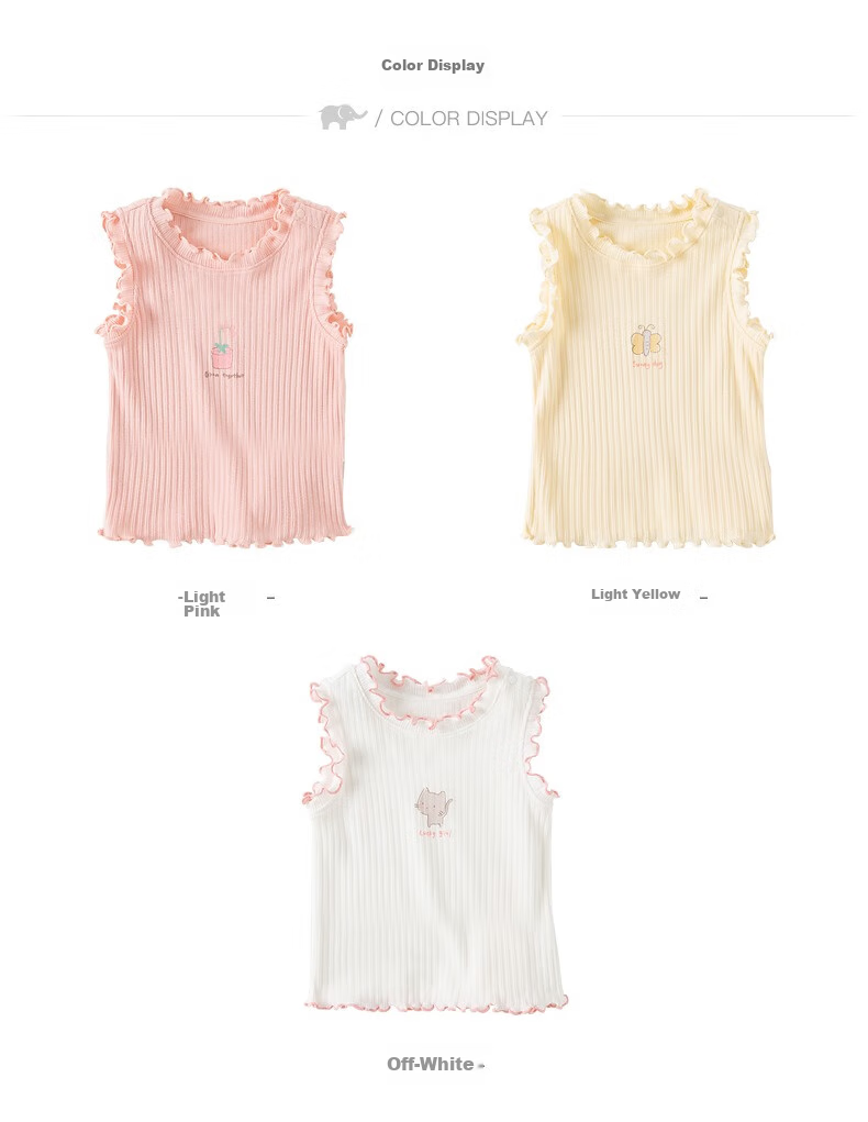 DAVE & BELLA Girls' Tank Top, Children's Summer Clothing, Stylish Top for Girls, Baby Girl Cotton T-Shirt 7