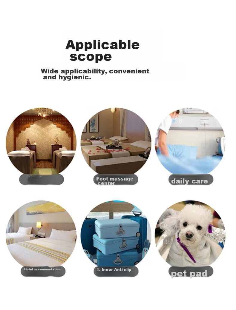 JAJALIN Disposable Bed Sheet for Beauty Salon, 80*180cm White Single Bed Mat for Massage And Foot Bath, Non-Woven Fabric with Holes, 100 Pieces 11