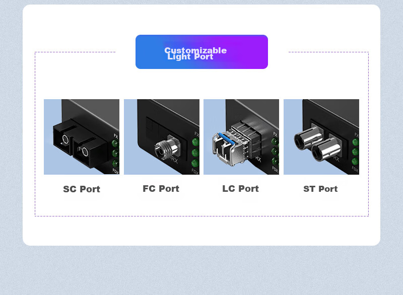 Zhongkeguangdian Industrial-Grade Fiber Optic Transceiver, Gigabit 1 Optical 1 Electrical, Single-Mode Single-Fiber Optical-Electrical Converter, Switch Rail-Type SC Interface, ZK-7000 3