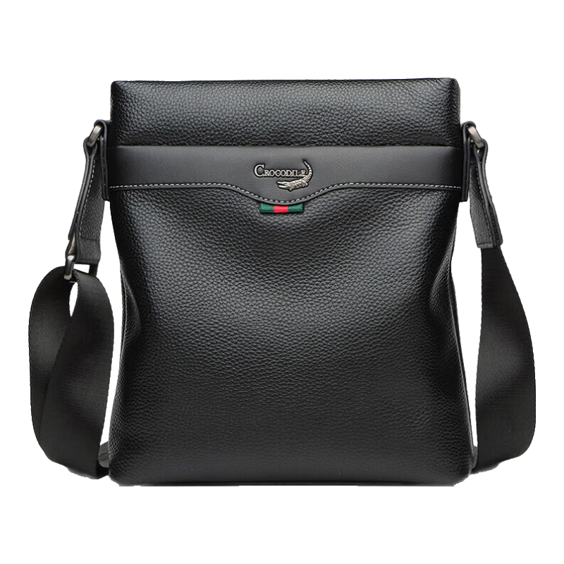 CROCODILE Top-Grain Leather Shoulder Bag, Men's Business Casual Crossbody Bag, Gift for Boyfriend, 2259