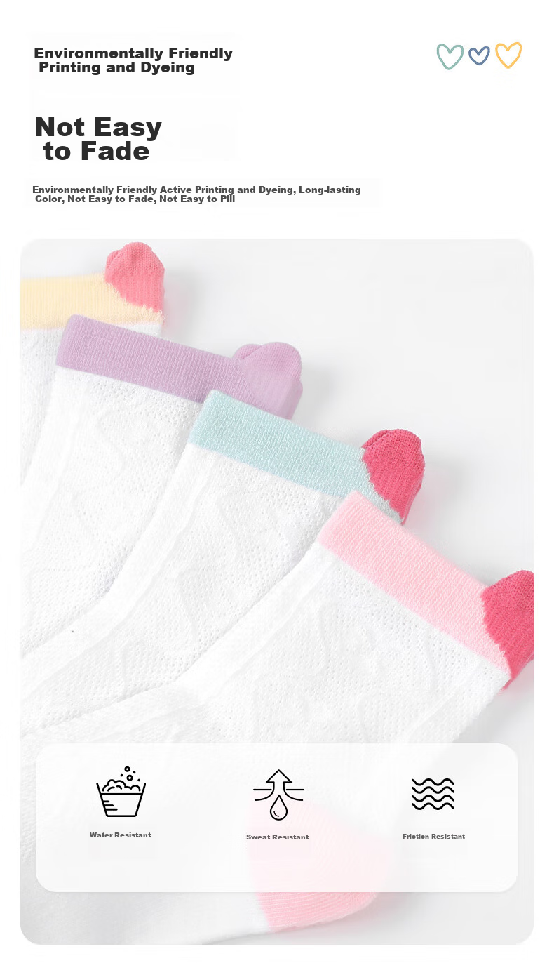Babi Girls' Socks, Summer Thin Cotton Socks, Big Girls' Baby Spring And Autumn Mesh Socks, Children's Mid-Calf Socks, Size 16-18 6