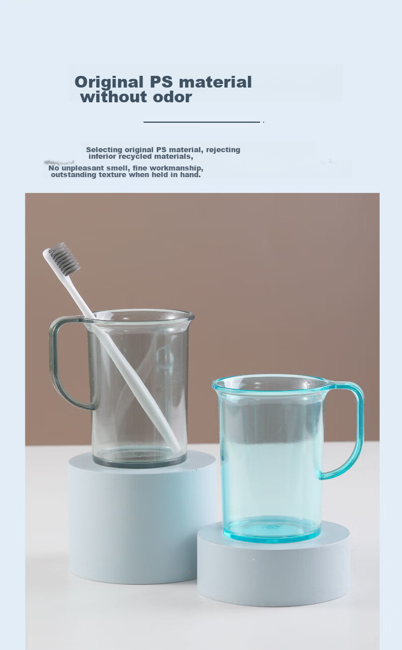 CHAHUA Mouthwash Cup, Toothbrush Cup, Toothbrush Holder, Water Cup with Slot, Random Color, 1 Piece 5