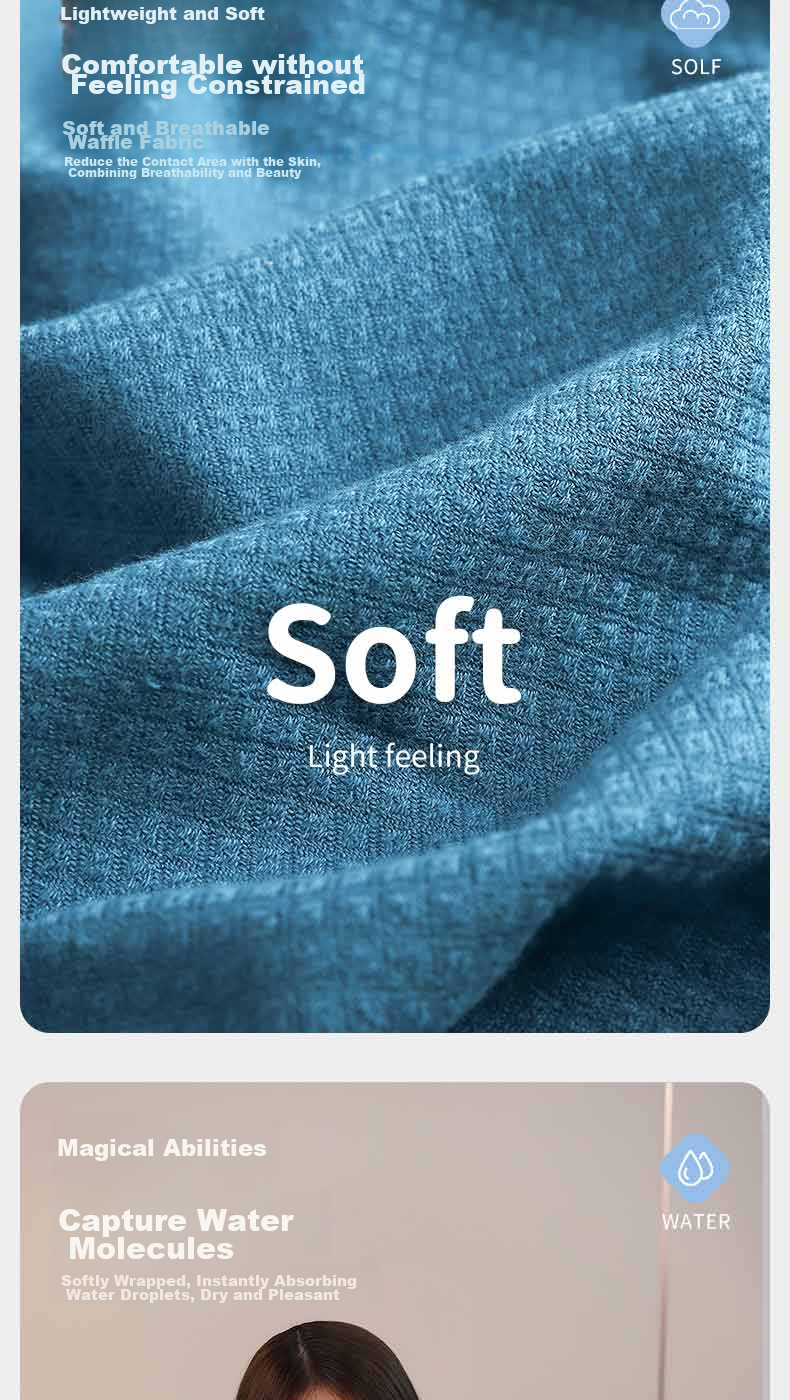 Grace Five-Star Hotel Bathrobe for Couples, Pure Cotton Soft Absorbent Home Bathrobe, All-Cotton Unisex, Moon Gray, M 4