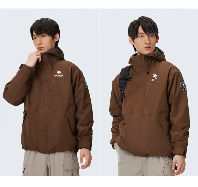 Camel [Wang Junkai Edition] Outdoor 3-in-1 Waterproof Mountaineering Jacket Unisex New Arrival 33