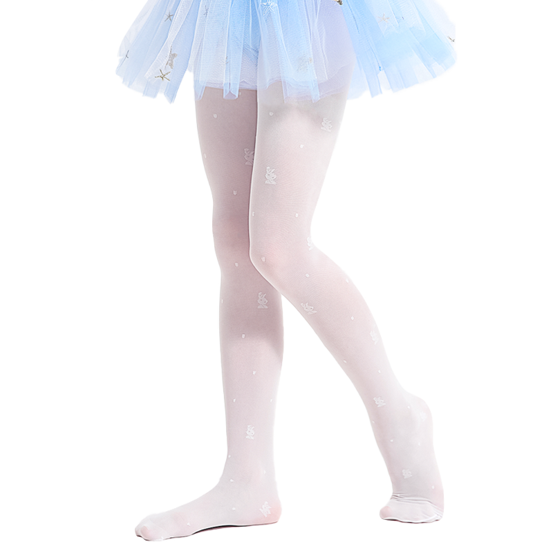 Zhiyouban Children's Stockings, Summer Thin Leggings, Baby Pantyhose, Ultra-Thin Dance Mosquito-Proof Socks, White Girls' Tights