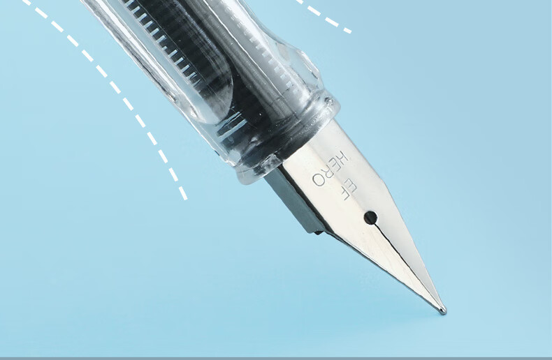 HERO Fountain Pen 1359 Nezha Series Fine Nib Thermosensitive Erasable Student Pen for Boys and Girls Beginner Handwriting Practice Grade 3 Posture Correction Ink Pen EF Nib Blue 6