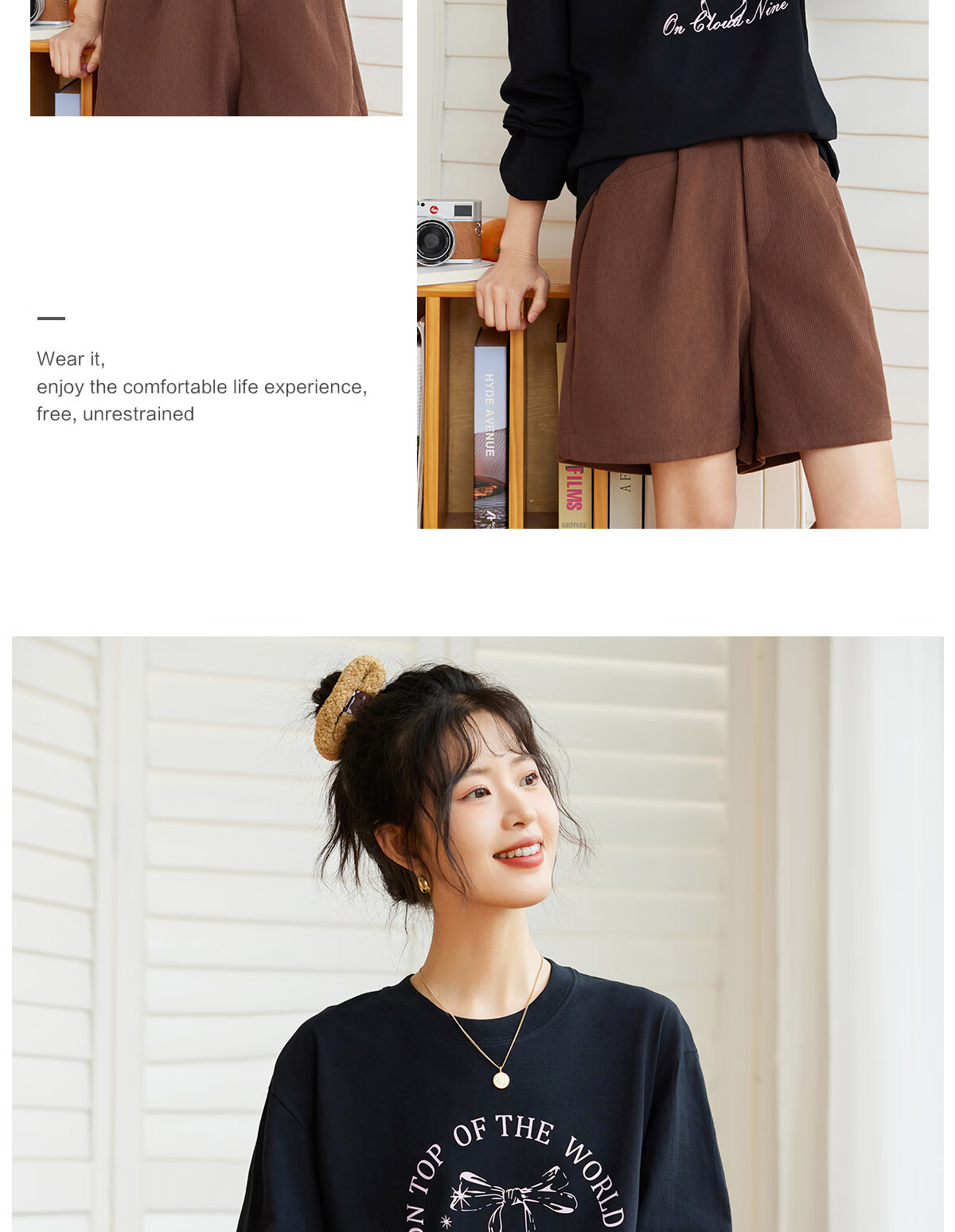 Halo Queen Women's Long Sleeve Cotton T-Shirt Spring Autumn Round Neck Letter Bow Print Casual Base Shirt New H143T2009 24
