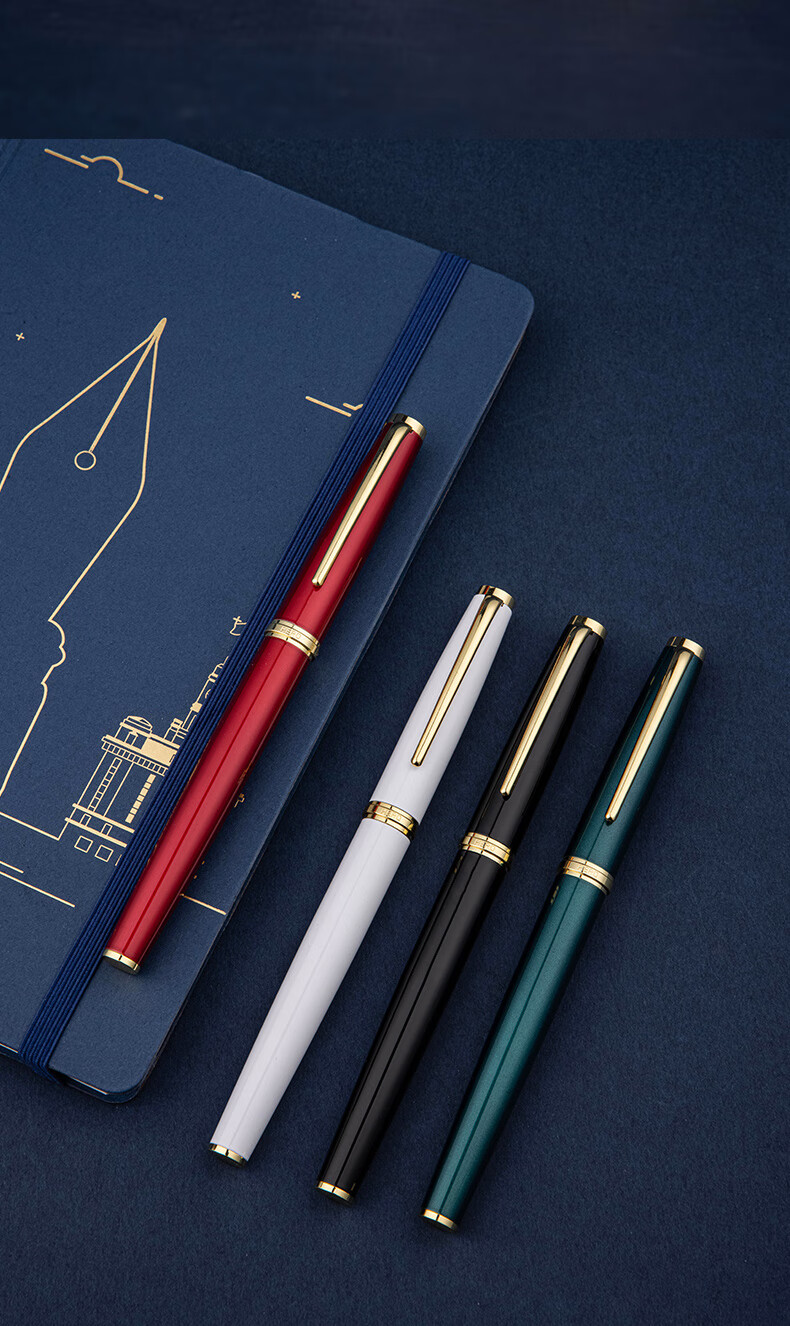 HERO Fountain Pen Gift Box, Honor Business Gift, Daily Writing for Men And Women, Office Signature Pen, Ink Set, White 10