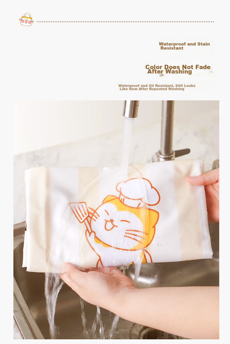 Mohuanchufang Apron, Household Kitchen Cooking Waterproof And Oil-Proof, Housework Cleaning, Female Catering Work Uniform 5