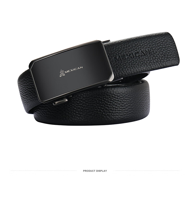 MEXICAN Top-Grain Leather Belt with Automatic Buckle, Zodiac Year Men's Waistband, Wedding Gift, Birthday Present for Boys And Fathers 13