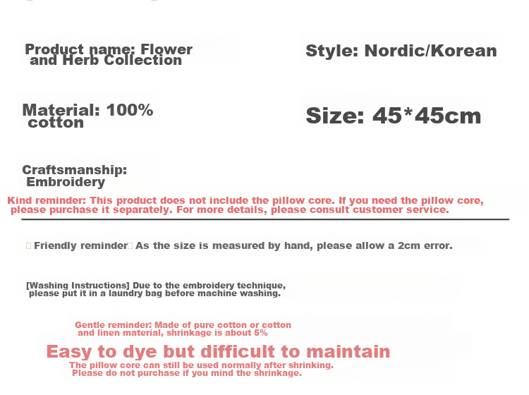 Fanyejia American Floral Pillow Cover without Insert, for Living Room Sofa Car Cushion, 3D Textured Backrest, Office Pillow Cover 13