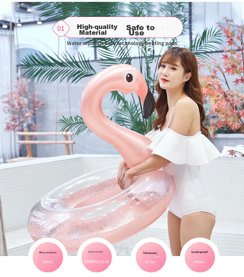 ASORAIN Extra Thick Colorful Swimming Ring with Handles, Armpit Float Life Buoy Cartoon Design for Children And Adults, Men And Women Water Play Inflatable Ring 5